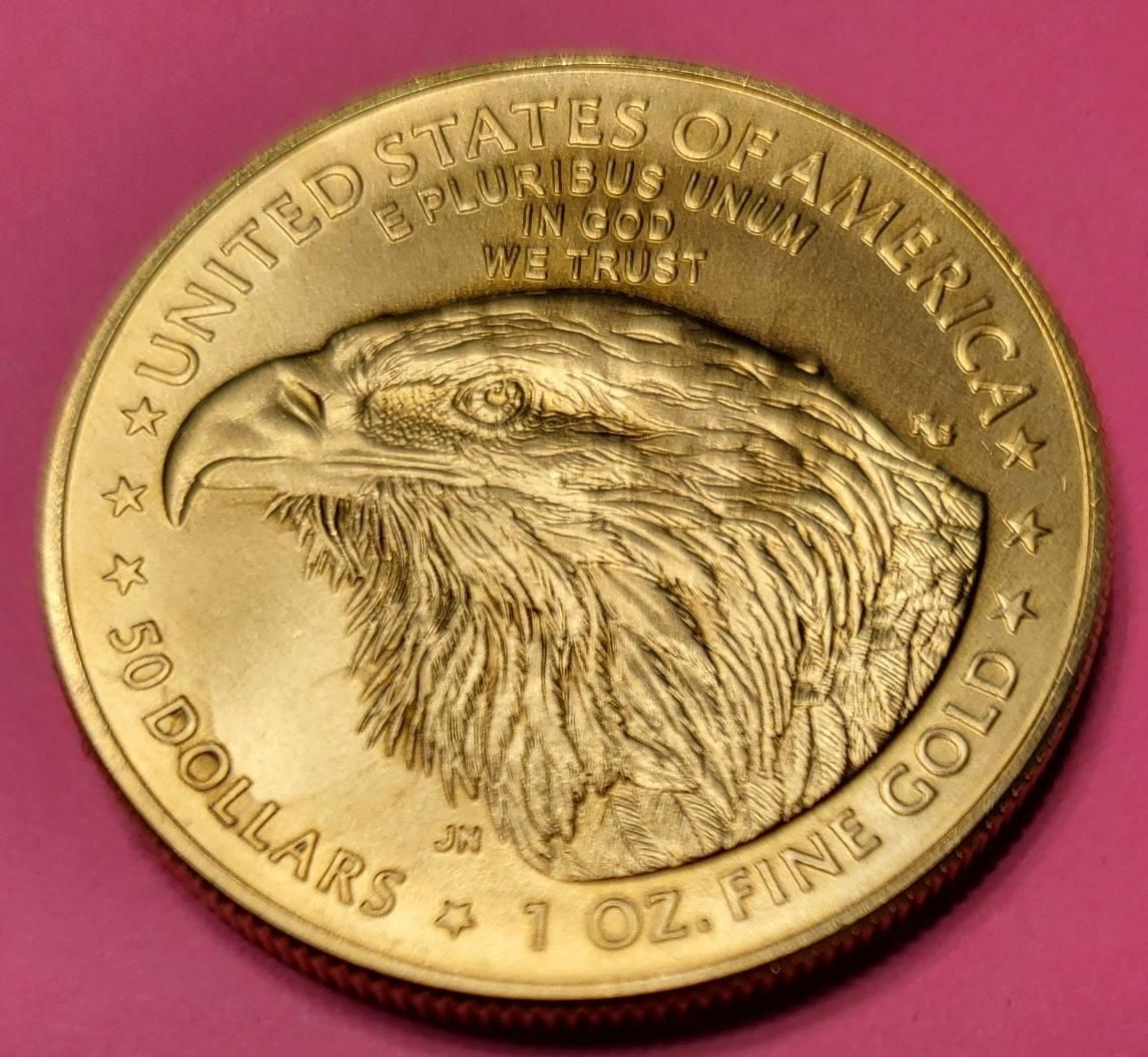 This one-ounce gold coin was received in the red kettle for the Salvation Army