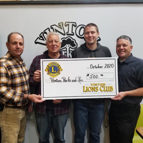 Vinton Lions make contribution to VPRD