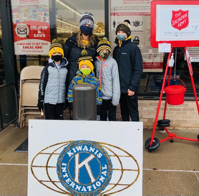The Koeppen family took their turn ringing the Salvation Army bell on Wednesday morning