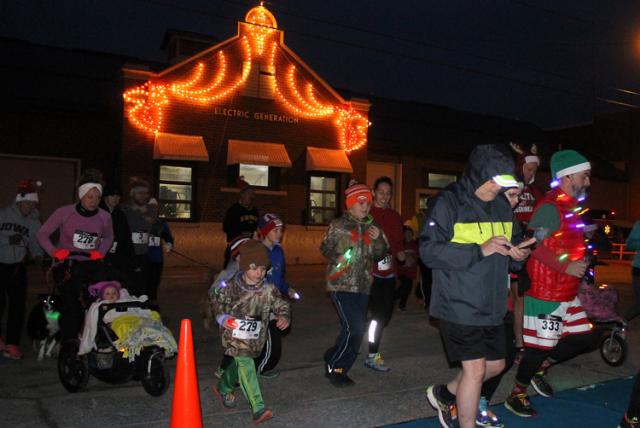 Runners of all ages ran the Tour de Lites 5k in Vinton on Sunday.