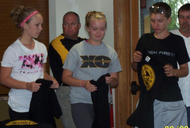 3 runners joined 100 mile club,logging miles over the summer;Edee Vogt,Sara Jorgensen,Jordan Evans