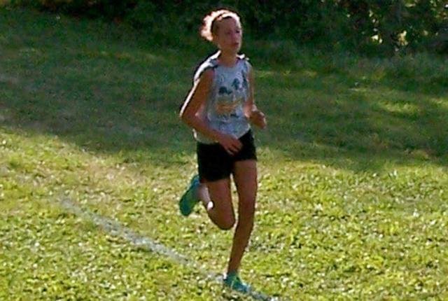 Lily Horst led the way for the VSMS girls at the S. Tama cross country meet Monday.