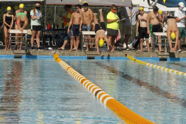 Vinton's Aquatic Club hosted Waterloo's USS Destroyers at the pool to compete in 58 different events