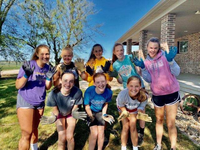 The V-S Girl's Basketball Team scores big against Derecho