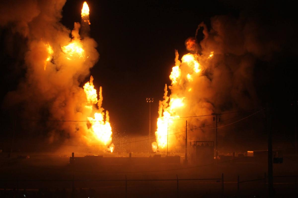The Train Wreck created in a prior Boomtown show will be the highlight at this years event