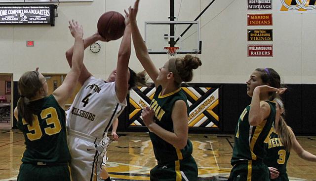 Makayla Westendorf attempts a first half shot.