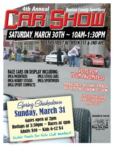 Details for the Saturday, March 30, Car Show.