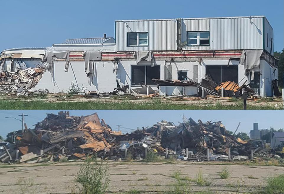 The old 218 Cafe building is now part of our history