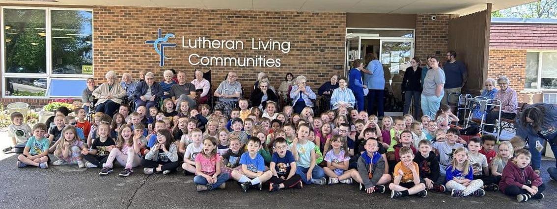 The Kindergarten class from Tilford Elementary lifted the spirits of Lutheran Home residents on Friday with an outdoor concert.. Click to read article