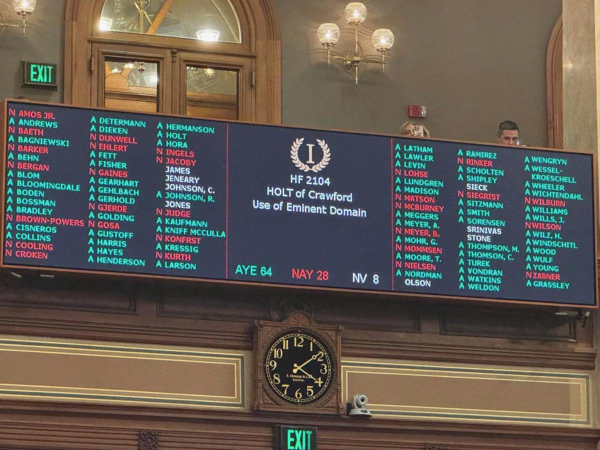 The House Vote for Representative Holt's Bill on Eminent Domain