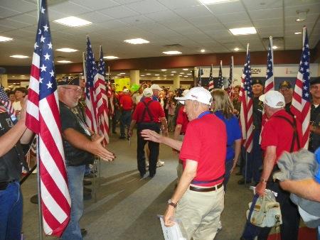 Veterans welcoming home fellow Veterans after their trip to Washington D.C.D.C.