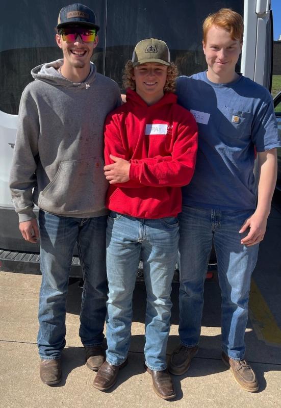 Dallas Fairbanks, Jacob Dudley, and Wes McKenna received