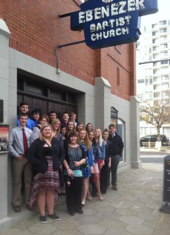 The Iowa 4-H youth toured the historic Ebenezer Baptist Church during National 4-H Congress in Atlan