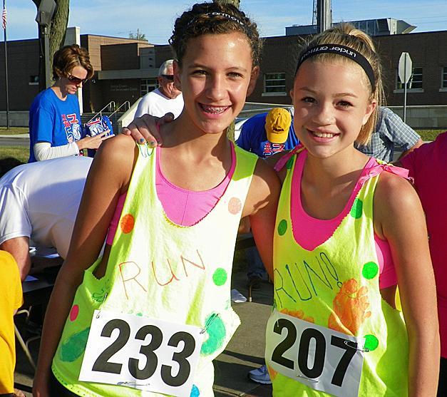 WAMAC's fastest: 8th graders Lily Horst and Bristi Gerber finish 1-2 in WAMAC 8th grade race.