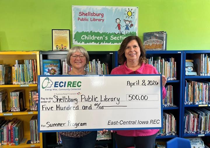 Library Director, Marge McDonald with ECIREC CEO, Teresa Floyd