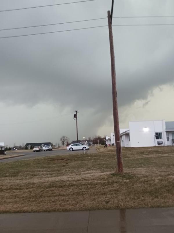Probably a photo of the tornado that hit west of town. Taken near Windsor Manor.