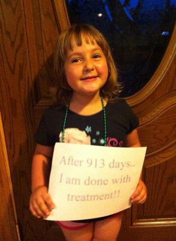 Amillianna King and her family know exactly how many days of chemo she had; but it's over now.