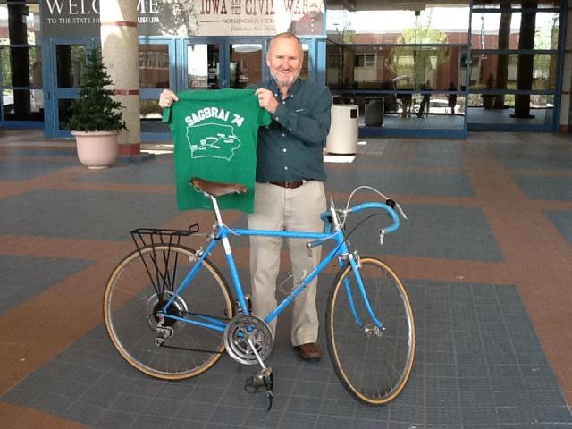 The bike Van Zimmer of Vinton rode in RAGBRAI 40 years ago will be on display starting in July.