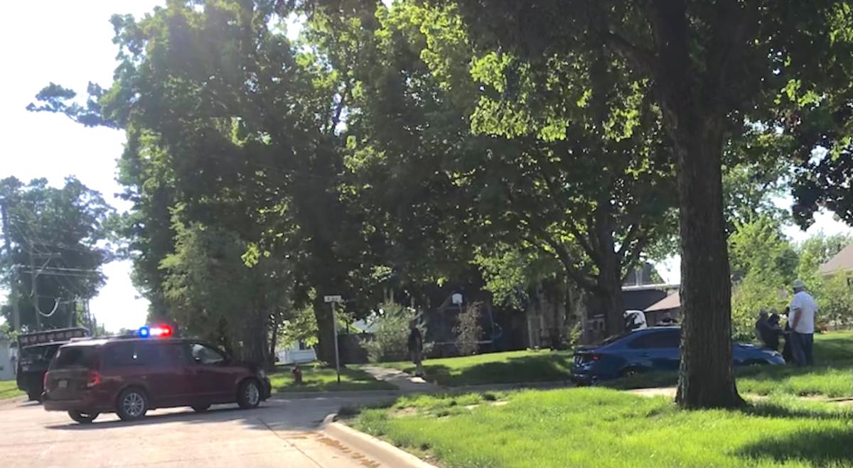 One of the accidents at an intersection on B Ave. - Photo Vinton Today