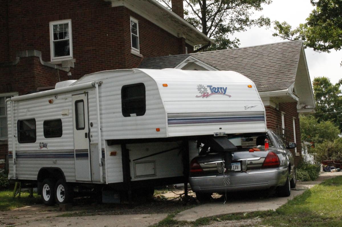 Mother Nature needs help in the correct way to park a camper