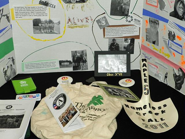 Displays like this one serve as reminders of what AmeriCorps NCCC teams accomplished in 2011.
