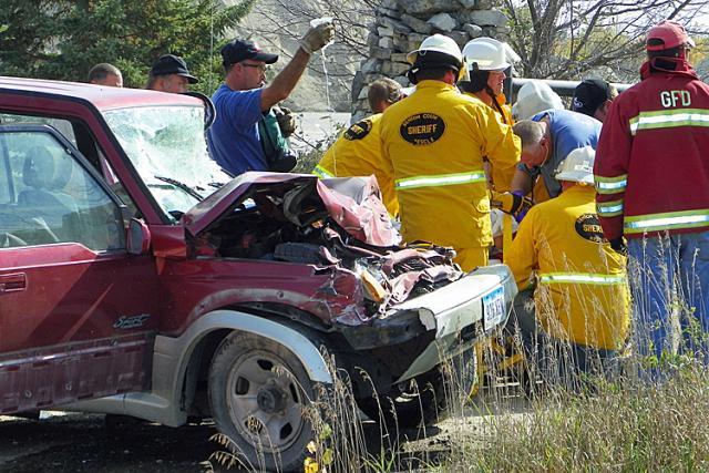 One woman was seriously injured in this accident near Garrison in October.