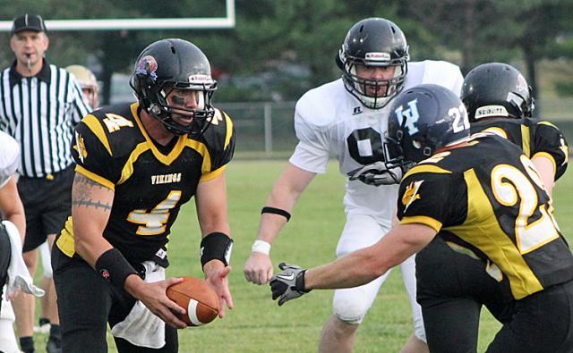 Alumni Football: Jason Boisen hands off to Jordan Otdoerfer in '12; VS will play CPU again June 7..