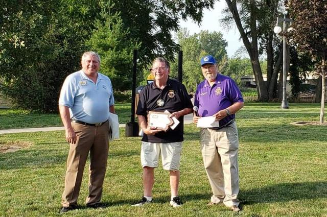 Highest Lions honor given by organization in State of Iowa presented to: Alan Woodhouse, treasurer
