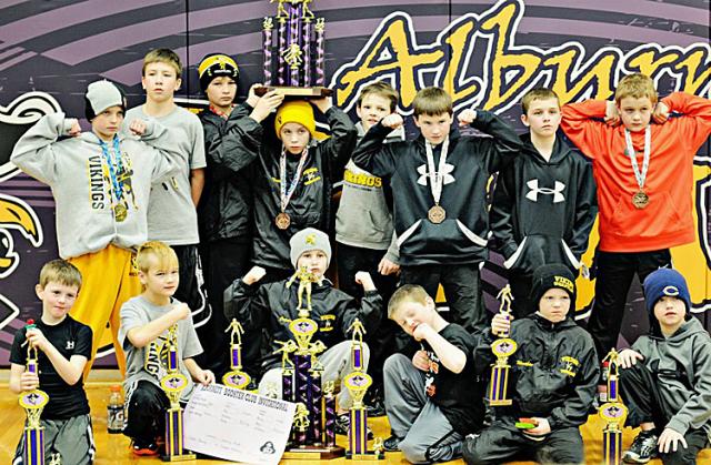 The Little Vikes earned many trophies and second place as a team at Alburnett Friday.