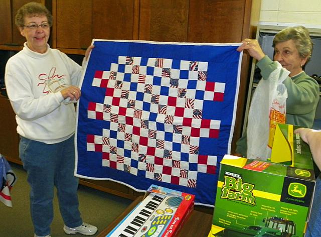 A variety of quilts was also donated for the Christmas give-away.