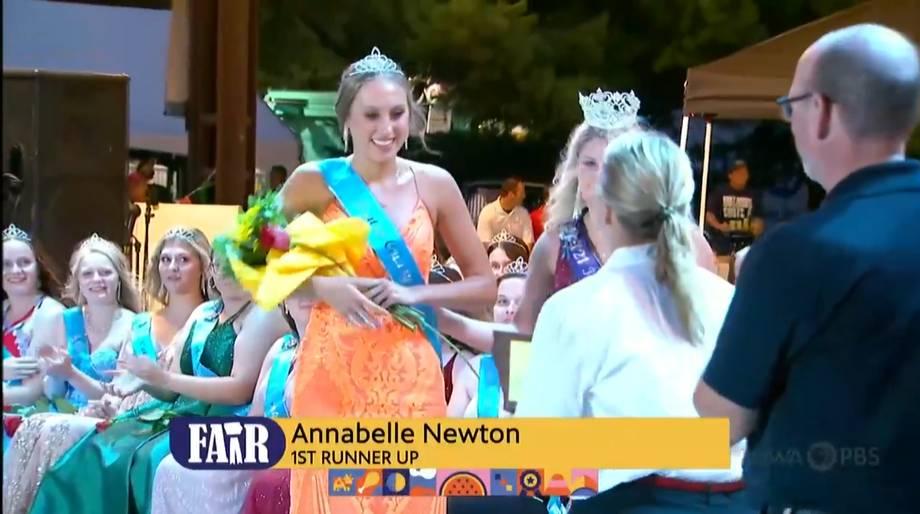 Annabelle Newton, Benton County Fair Queen becomes 1st Runner-Up at the Iowa State Fair