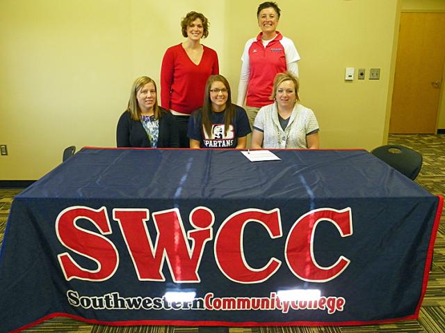 Coach Miller, Ashley & Teresa Strong, with SWCC coaches Melissa Blessington and Rita Schroeder.