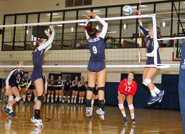 VS alum Ashley Strong is a leader in kills as a freshmen on the SWCC volleyball team.