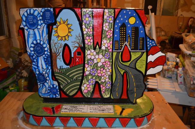 Celebrating Iowa: Angie Wittmer again was chosen as one of the State Fair Concrete Painting artists.