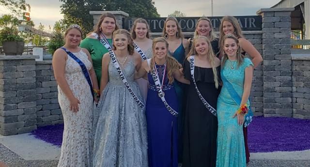 The 2021 Benton County Fair Queen Rylee Sash and her court