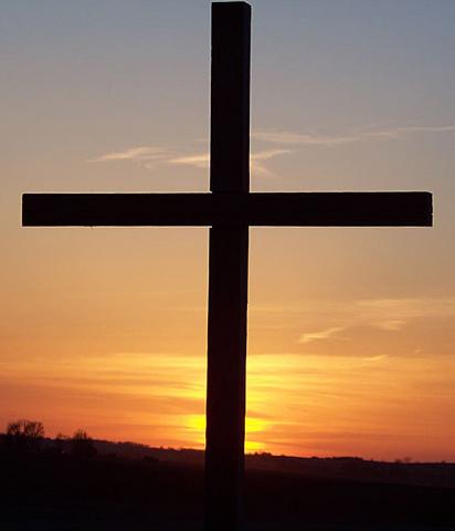 The cross at Blessed Hope Church, site of April 1 service.