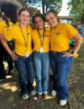 Kaycey Fink, Leslie Johnson, and Bella Edler participating in the usher program.. Click to read article
