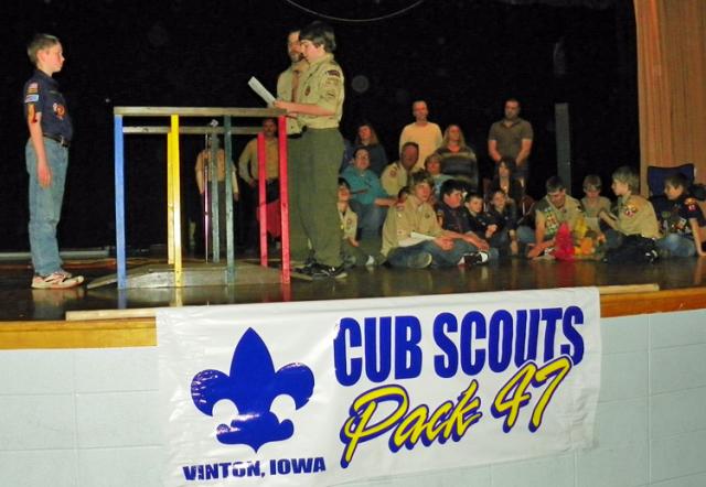 Current Boy Scouts welcomed 9 new members during a special ceremony Friday.