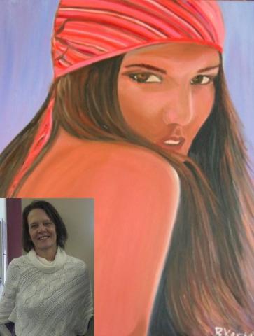 Artist Brenda Kersevich is among those preparing for the June 21 Arts Festival in Celebration Park.