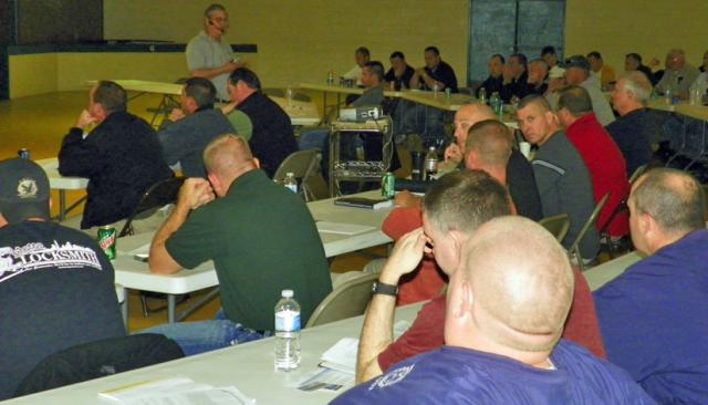 Nearly 100 officers from all over Iowa learned tactical safety during class in Vinton Wednesday.