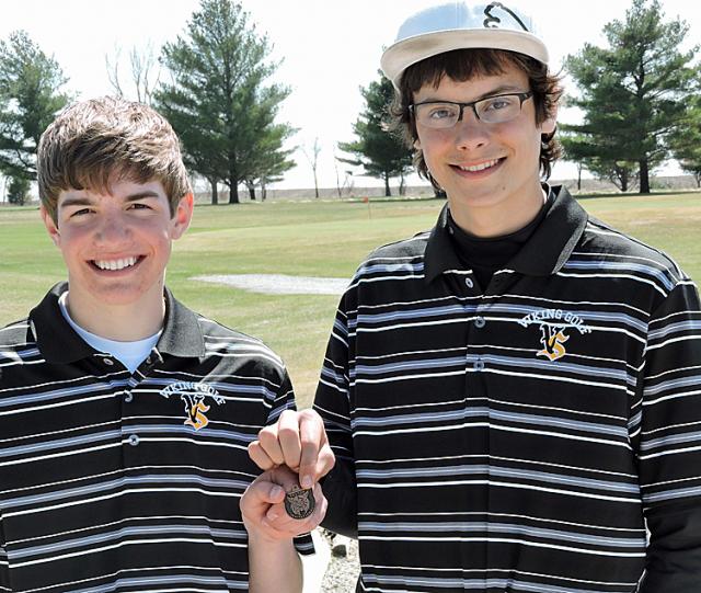 Bryce Shaw and Tyler Stueck medaled for the Vikings, tying for 10th at the Benton Invite golf meet.