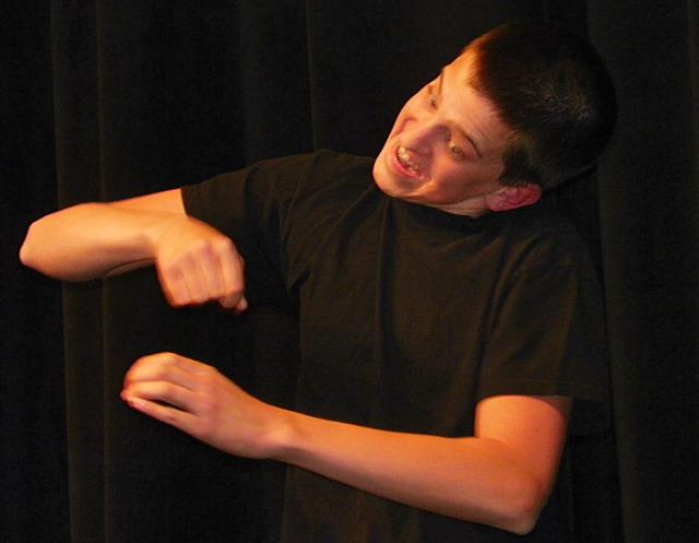 Alex Springer performed his mime routine 'Jekyll and Hyde' again.