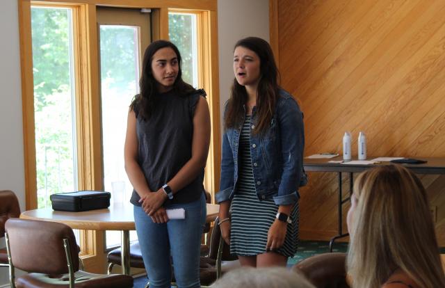 Carly Lang and Lillie Lamont share some of their story of working in NJ caring for COVID patients