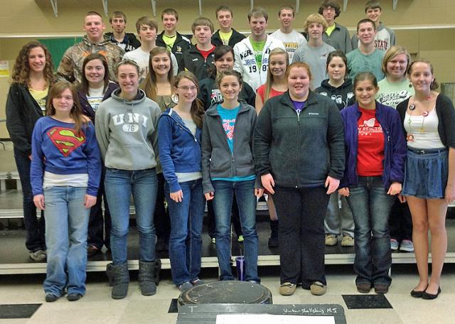 This VSHS choir group won third place at a recent competition in Wisconsin.