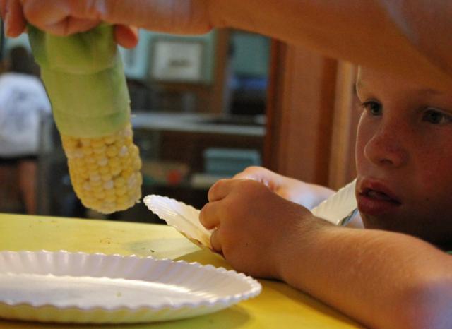 Aw, Shucks! The secret to removing the corn from the ear of this Iowa-grown treat, is in the microwa