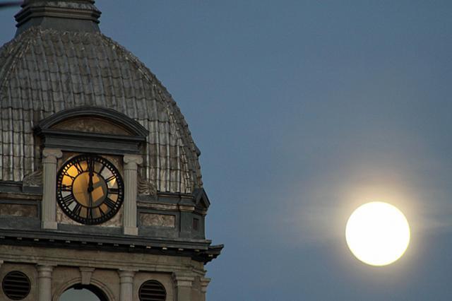 By next year, the moon will rise over a restored and working Benton County Courthouse clock.