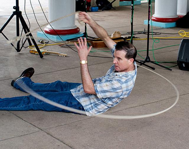 Cowboy Randy will bring his rope and music routine to Vinton Boomfest.