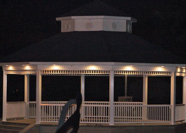 The gazebo at Celebration Park now illuminates the area.