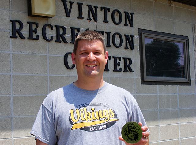 Ryan Davis found the first of many Party in the Park Medallions Friday morning.