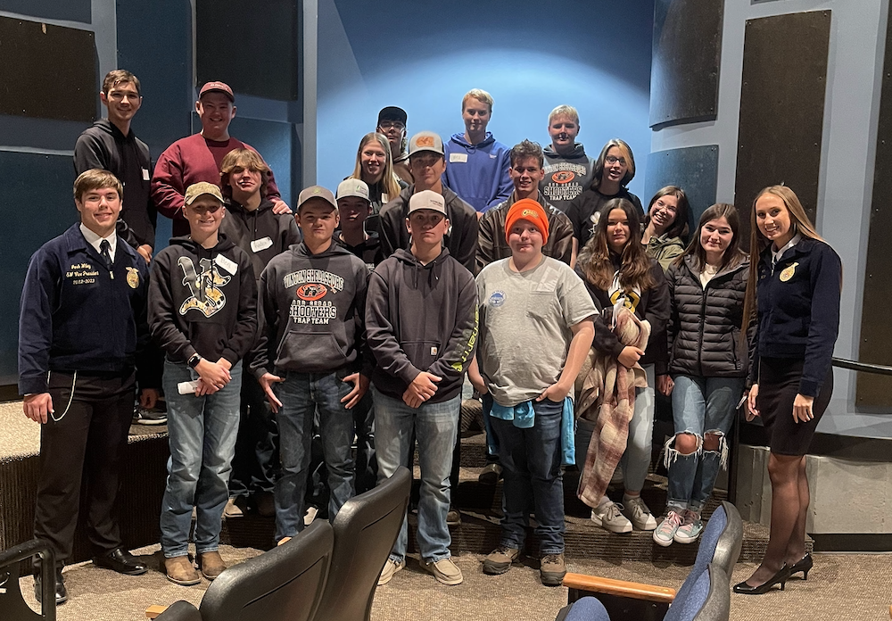 FFA Members celebrate a fun day at Greenhand Fire-Up